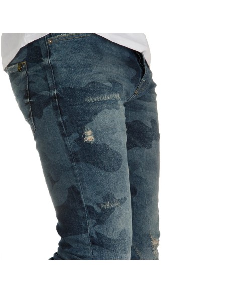 Phoenix Camouflage Jeans Bleu Homme|X Arrow®