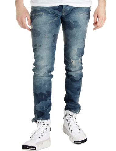 Phoenix Men Camouflage Blue Jeans |X Arrow®